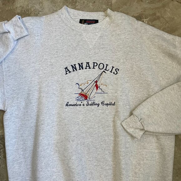 Soffe Other - SOFFE VINTAGE ANNAPOLIS MARYLAND EMBROIDERED SAILING CREWNECK SWEATSHIRT MENS XL